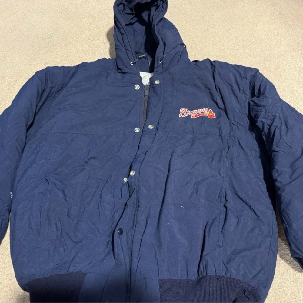 Atlanta Braves MLB Vintage Jacket - Quilted Lining- Delong- XL